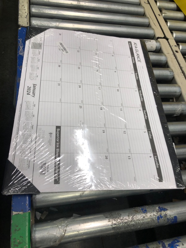 Photo 1 of AT-A-GLANCE 2024 Desk Calendar, Desk Pad, 21-3/4" x 17", Large, Ruled Blocks, Monthly (SK240024) 1 Count 2024 New Edition