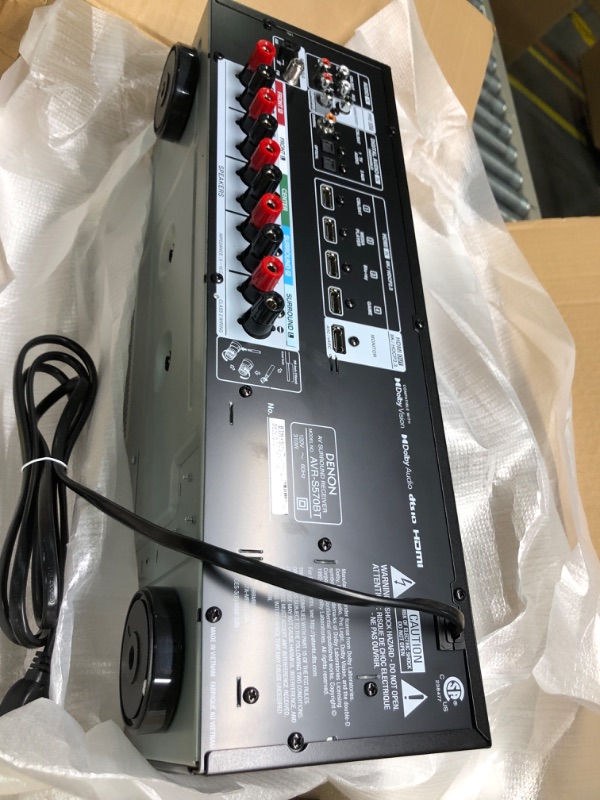 Photo 1 of Denon AVR-X1800H 7.2 Channel AV Receiver (2023 Model) - 80W/Channel, Wireless Streaming via Built-in HEOS, WiFi, & Bluetooth, Supports Dolby Vision, HDR10+, Dynamic HDR, and Home Automation Systems