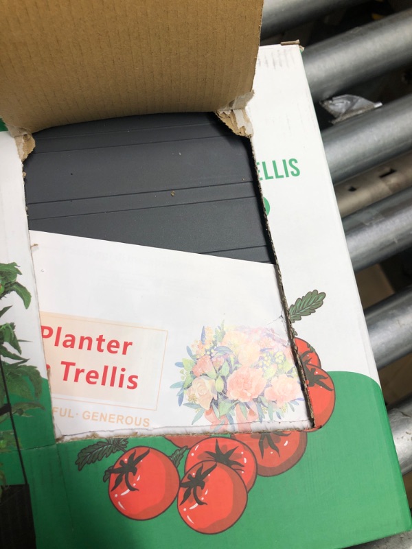 Photo 1 of MQFORU Tomato Planter Boxes with Trellis Outdoor, 57" Self Watering Raised Garden Bed, Tall Square Planters for Indoor Plants, Large Tomato Cage for Patio, Use for Indoor Outdoor, 1Pcs Style-A