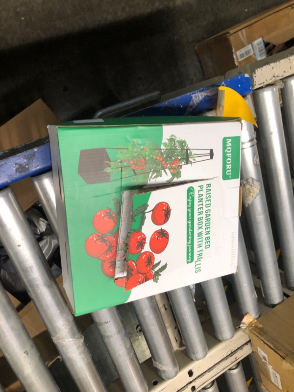 Photo 1 of MQFORU Tomato Planter Boxes with Trellis Outdoor, 57" Self Watering Raised Garden Bed, Tall Square Planters for Indoor Plants, Large Tomato Cage for Patio, Use for Indoor Outdoor, 1Pcs Style-A