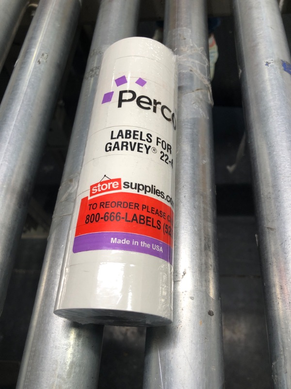 Photo 2 of 2216 White Pricing Labels for Garvey 22-66/22-77/22-88 Two Line Pricing Gun 9 Rolls - 9,000 Pricemarking Labels 22-66 1 Sleeve - 9 Rolls -White.