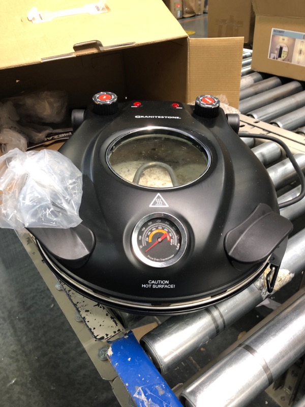 Photo 1 of Piezano Pizza Oven by Granitestone – Electric Pizza Oven, Indoor/Outdoor Portable Countertop 12 Inch Pizza Maker Heats up to 800?F with Pizza Stone to Simulate Brick Oven Taste at Home As Seen on Tv