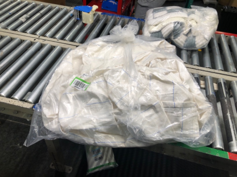 Photo 2 of **NEEDS CLEANED** **USED** FIBC Bulk Bag, 1 One Ton Bag, 35"L x 35"W x 43"H, 2200lbs SWL, Duffle Top Flat Bottom, Woven Polypropylene Bags