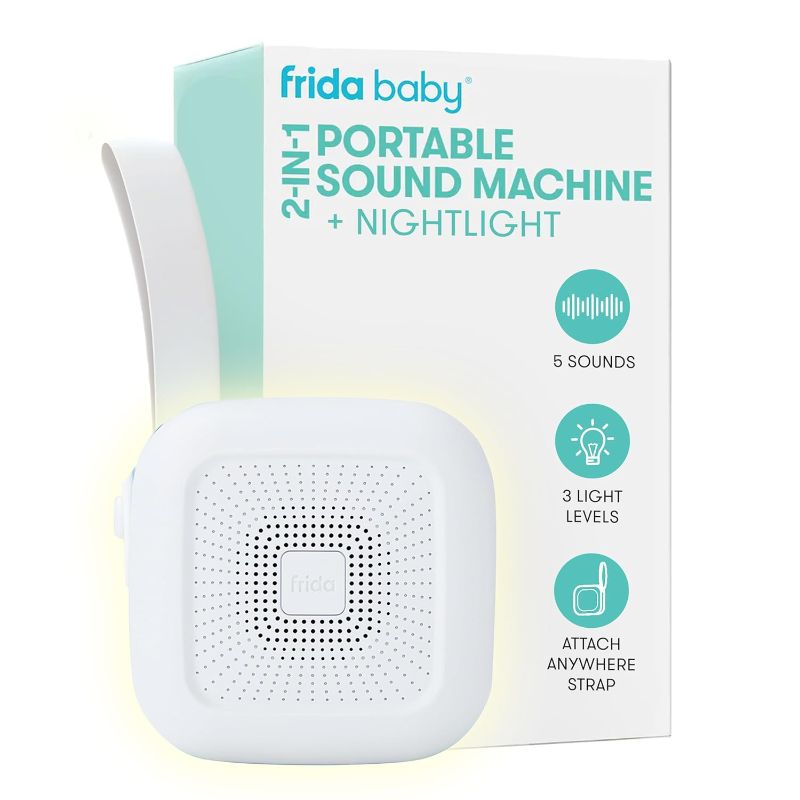 Photo 1 of Frida Baby 2-in-1 Portable Sound Machine + Nightlight | White Noise Machine with Soothing Sounds for Stroller or Car Seat with Volume Control