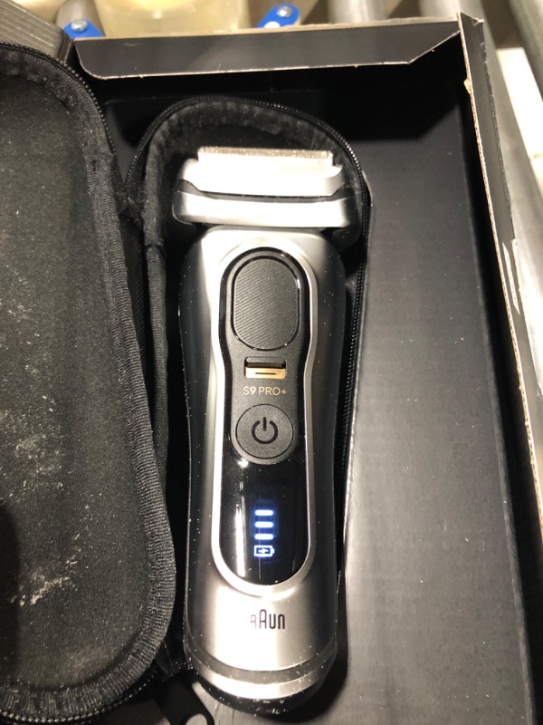 Photo 3 of ***very dirty and used*** Braun Series 9 PRO+ Electric Razor for Men, 5 Pro Shave Elements & Precision Long Hair Trimmer, 6in1 SmartCare Center, Wet & Dry Electric Razor for Smooth Skin with 60min Battery Runtime, 9567cc 9567cc Shaver