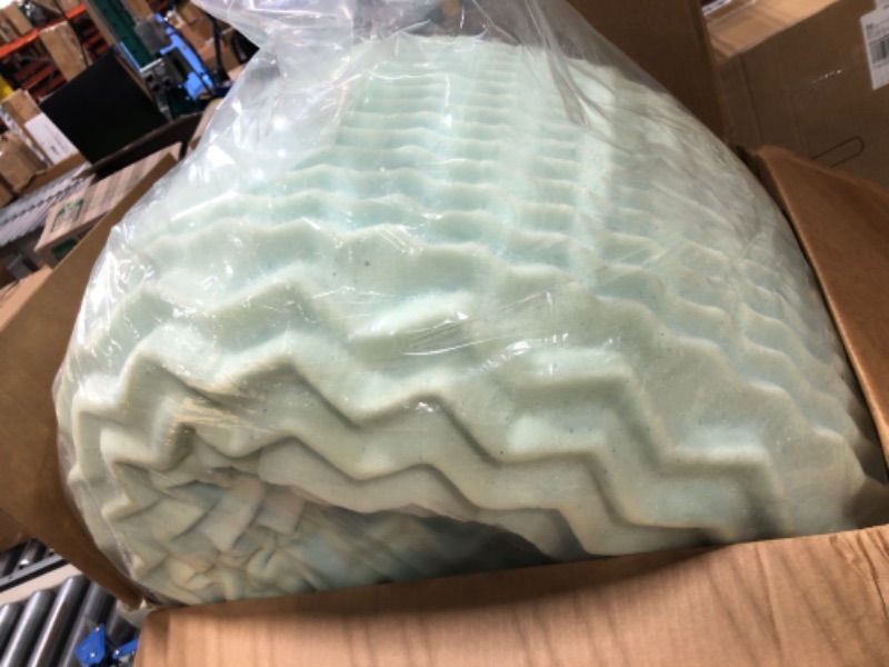 Photo 2 of ***very used*** Lucid Convoluted Gel Memory Foam Mattress Topper with Removable Cover Bundle - 2 Inch, Cal King Gel California King 2 Inch Topper and Cover