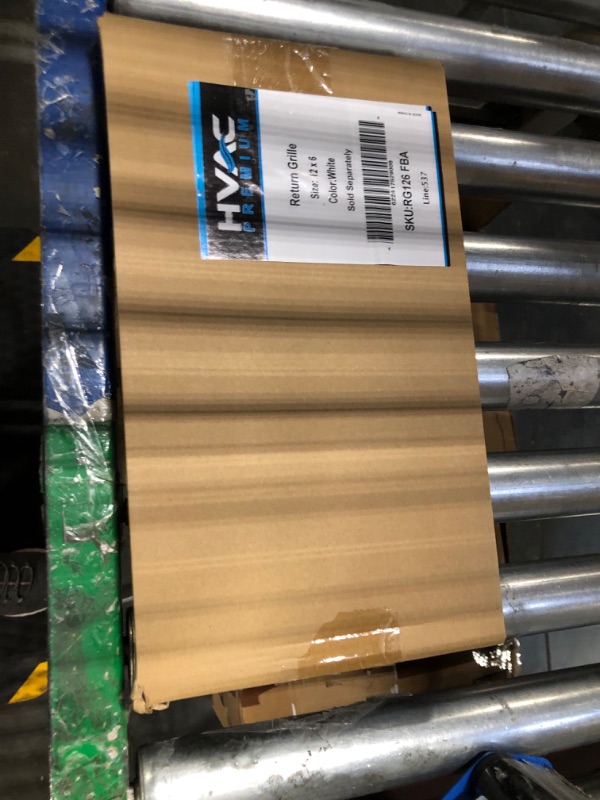 Photo 1 of 12"w X 6"h Steel Return Air Grilles - Sidewall and Ceiling - HVAC Duct Cover - White [Outer Dimensions: 13.75"w X 7.75"h]