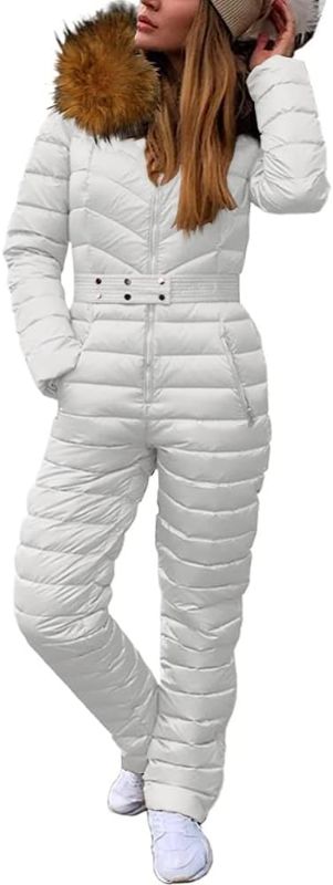 Photo 1 of ***product similar to the original photo*** GIBLY Womens Onesies Ski Suit Winter Outdoor Sports Waterproof Snowsuit Jumpsuits Jacket Z- White Large