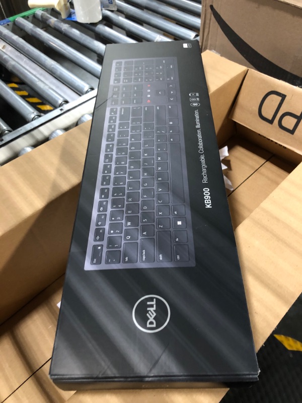 Photo 2 of Dell Premier Collaboration Keyboard – KB900, Wireless 2.4GHz, Bluetooth 5.1, Rechargeable, Mic on/Off, Video on/Off, Chat, Screenshare, Backlight on/Off, Scissors Keys, Tilt Adjustment - Graphite