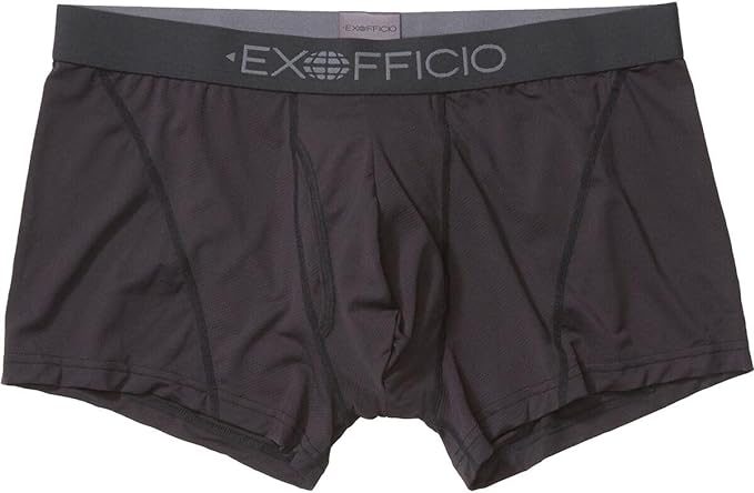 Photo 1 of ExOfficio Men's Give-N-Go 2.0 Sport Mesh 3" Boxer Brief in Black/Black Size: Large