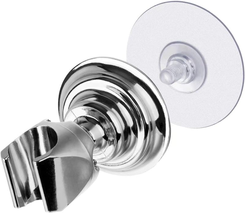 Photo 1 of Adhesive Shower Head Holder Wall Mount Relocatable, 360 Degrees Adjustable Handheld Shower Head Holder, Easy to Reusable and Reset