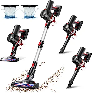 Photo 1 of ** SIMILAR PRODUCT**

Cordless Vacuum Cleaner, 4-in-1 Ultra-Lightweight Stick Vacuum, 55 Mins Max Runtime (red/black) 30Kpa Max Suction, Powerful Rechargeable Vacuum Cleaners for Home Carpet Hardwood Floor Pet Hair