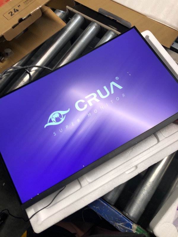 Photo 1 of CRUA 24 Inch 144hz/180hz Curved Gaming Monitor, FHD 1080P Frameless Computer Monitors, Support AMD freesync Low Motion Blur, Eye Care, DisplayPort, HDMI, Compatible Wall Mountable Installs-Black
