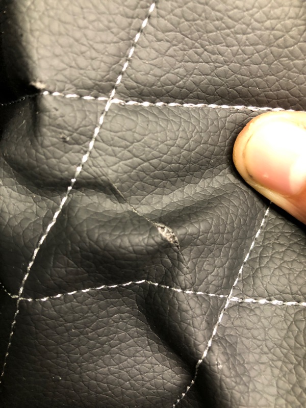Photo 1 of Motor Trend Black Stitched Faux Leather Car Seat Covers for Front Seats – Premium Automotive Bucket Seat Covers, Made for Vehicles with Removable Headrests, Fits Most Car Truck SUV