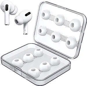 Photo 1 of Link Dream 12 Pieces Replacement Ear Tips for AirPods Pro/AirPods Pro 2 Silicon Ear Buds Tips with Portable Storage Box (S/M/L) (6 Pairs)