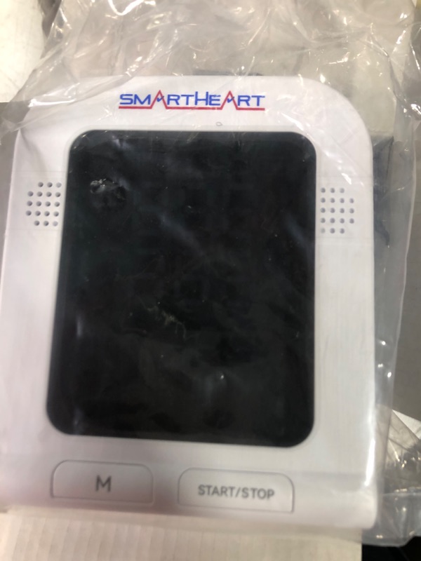 Photo 1 of SmartHeart Blood Pressure Monitor | Wide-Range Upper Arm Cuff | Talking English Spanish Audible Instructions and Results | 199-Reading Memory Whie