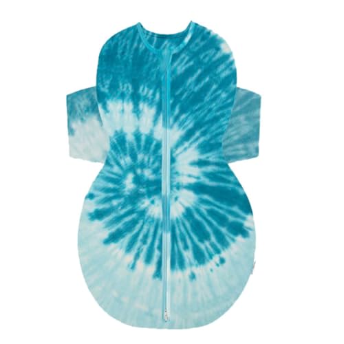 Photo 1 of Happiest Baby SNOO Sleep Sack - 100% Organic Cotton Baby Swaddle Blanket - Doctor Designed Promotes Healthy Hip Development (Tie Dye Blue, Large) Tie Dye Blue Large