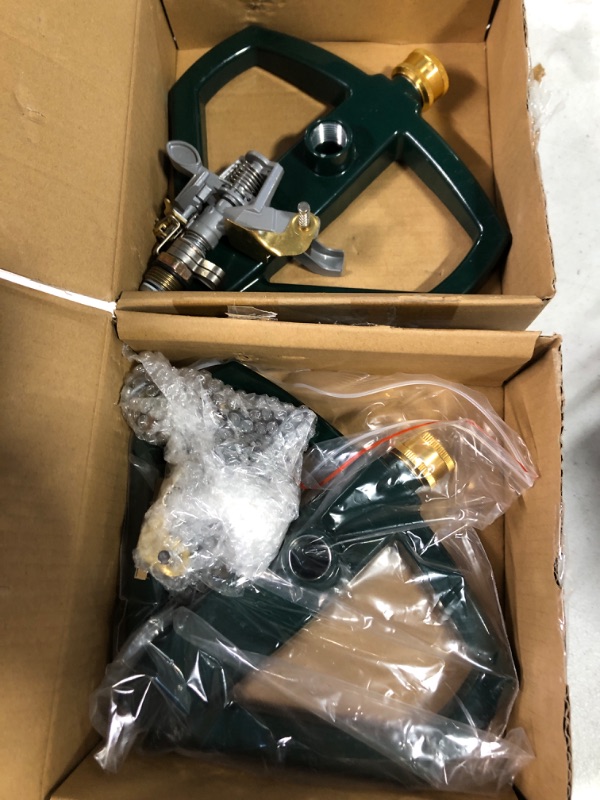 Photo 1 of 2pcs Impact Sprinklers for Yard, Water Sprinkler for Lawn with Metal Base Pulsating Impact Lawn Sprinklers Garden Hose Sprinklers System for Lawn, Yard and Large Area, Water Coverage up to 5,800