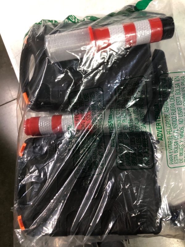 Photo 1 of 6 Pcs LED Road Flares Emergency Warning Light Bright Red Highway Beacon Safety Strobe Light Roadside Flares Lights with Magnetic Bases and Detachable Stands for Car Truck Vehicles (Batteries Excluded)