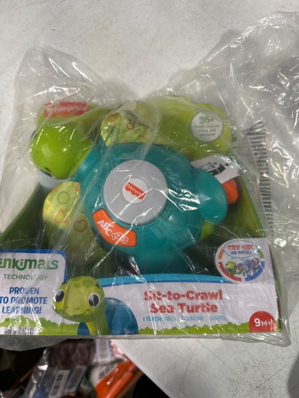 Photo 1 of Fisher-Price Linkimals Sit-to-Crawl Sea Turtle, Light-up Musical Crawling Toy for Baby, Multi color