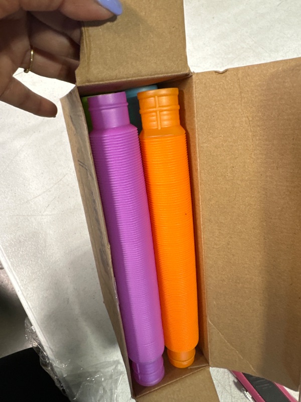 Photo 1 of nutty toys 8 pk Pop Tubes Sensory Toys (Large) Fine Motor Skills & Learning Toddler Toy for Kids Top ADHD & Autism Fidget 2022 Best Preschool Gifts Idea, Unique Boy & Girl Christmas Stocking Stuffers 8 PACK