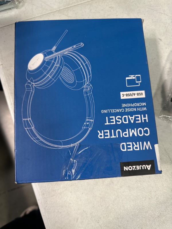 Photo 3 of USB Headset with Microphone for PC, Headphones with Mic Noise Cancelling, Wired Headset with In-line Control&Mute Button,Computer Headset with USB-C Adapter for Work/Office/Teams/Cell Phone/Laptop