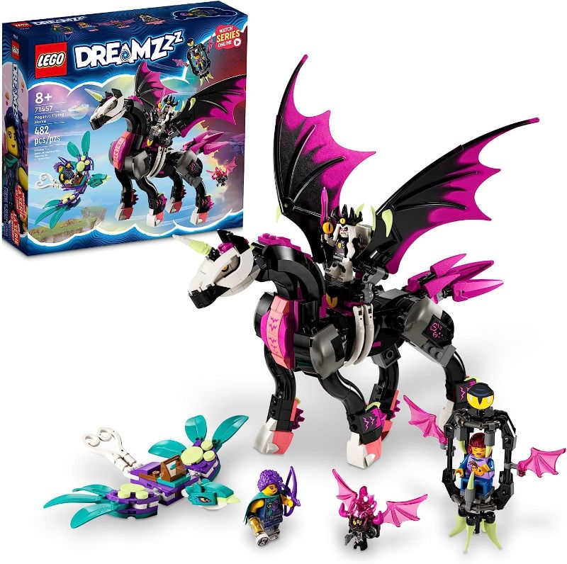 Photo 1 of LEGO DREAMZzz Pegasus Flying Horse 71457 Building Toy Set, Fantasy Action Figure Creature, Comes with 3 Minifigures Including The Nightmare King, Unique Birthday Gift for Girls and Boys Ages 8+