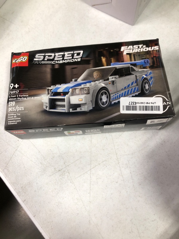 Photo 2 of LEGO Speed Champions 2 Fast 2 Furious Nissan Skyline GT-R (R34) 76917 Building Toy Set for Kids, Boys, and Girls Ages 9+ (319 Pieces)