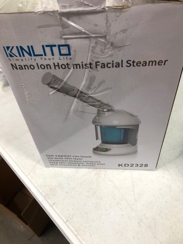 Photo 2 of Facial Steamer - Ozone Steamer with 360° Rotatable Arm - 40 Min Steam Time - Humidifier - Unclogs Pores - Blackheads - Portable Facial Steamer for Personal Care Use at Home or Salon,White