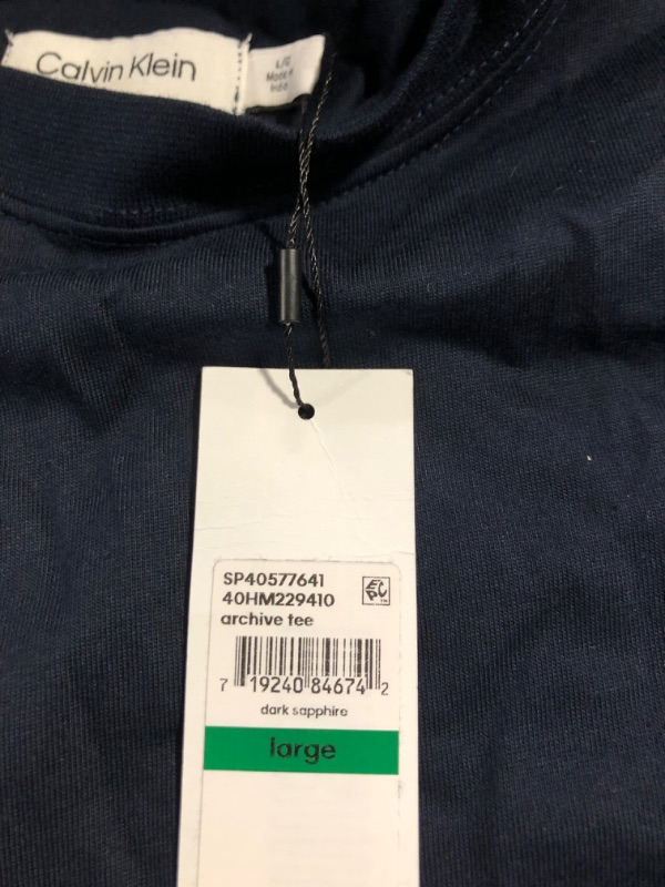 Photo 3 of Calvin Klein Men's Relaxed Fit Monogram Logo Crewneck T-Shirt