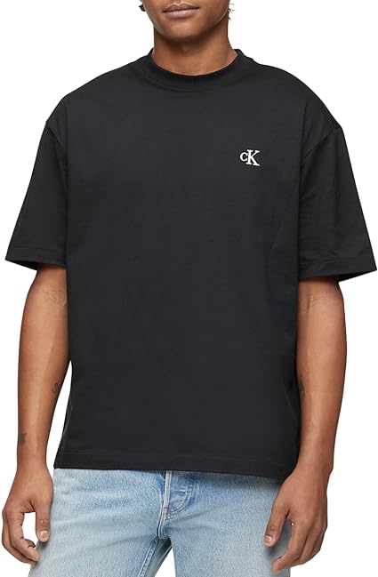 Photo 1 of Calvin Klein Men's Relaxed Fit Monogram Logo Crewneck T-Shirt