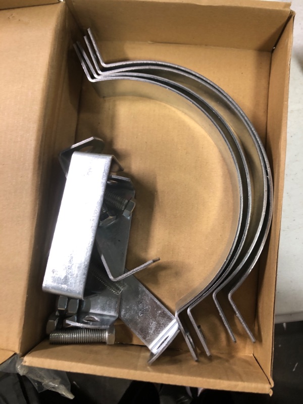 Photo 1 of 2 Pcs 6 Inch B Vent Wall Strap Round Gas Vent Pipe Strap Rigid Split Ring Hanger