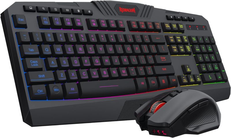 Photo 1 of Redragon S101 Gaming Keyboard, M601 Mouse, RGB Backlit Gaming Keyboard, Programmable Backlit Gaming Mouse, Value Combo Set [New Version]