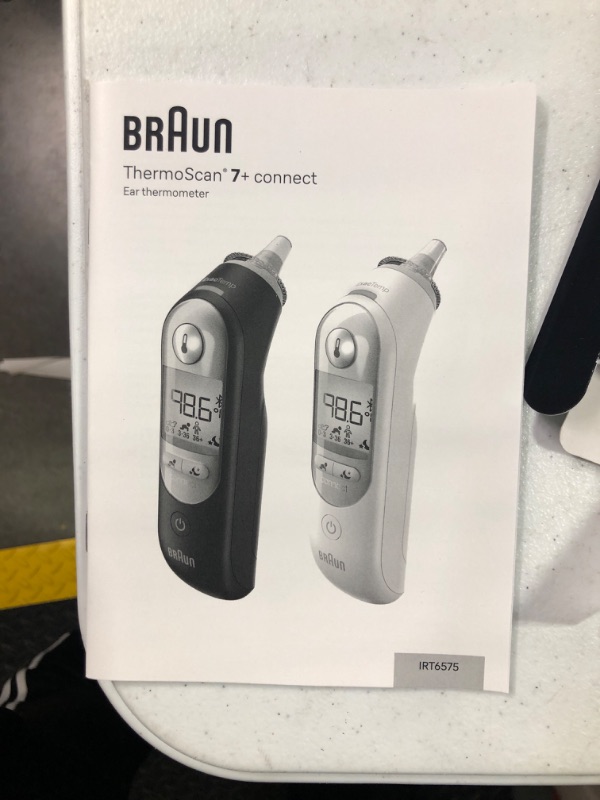 Photo 3 of Braun ThermoScan 7+ Connect– Digital Ear Thermometer for Kids, Babies, Toddlers and Adults – Fast, Gentle, and Accurate Results in 2 Seconds - Bluetooth Thermometer, IRT6575