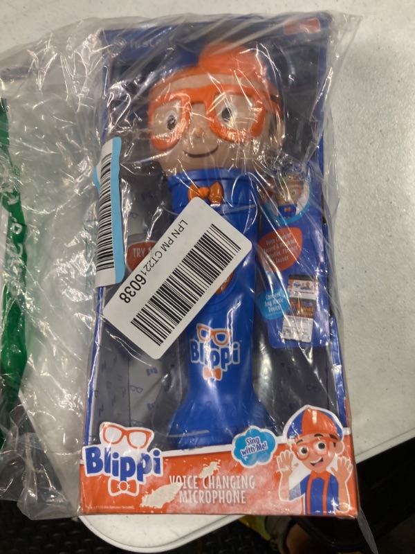 Photo 2 of Blippi Voice Changing Microphone, 8.5-Inch - Lights and Sounds - Features Voice Recording and Voice Changer - Sing Along to Built-in Music Clips Phrases - Music Fun - Ages 3+