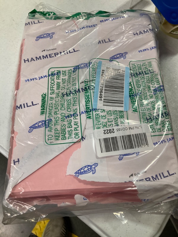 Photo 2 of Hammermill Colored Paper, 20lb Pink Printer Paper, 8-1/2 x 11- 1 Ream (500 Sheets) - Made in the USA, Pastel Paper, 103382R Letter (8.5x11) 1 Ream | 500 Sheets Pink