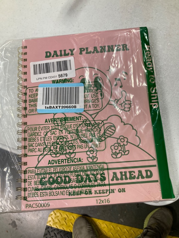 Photo 2 of To Do List Planner Notebook, Cute Planner Notebook, Pink Green Retro Notebook, A4 8.5x11 Large Hardcover Spiral Schedule Notebook Planner, Retro Aesthetic Daily Planner Undated for Students Teens Retro Pink