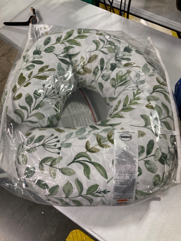 Photo 3 of Boppy Original Support Nursing Pillow, Green Foliage, Ergonomic Breastfeeding, Bottle Feeding, and Bonding, Firm Hypoallergenic Fiber Fill, Removable Cover, Machine Washable