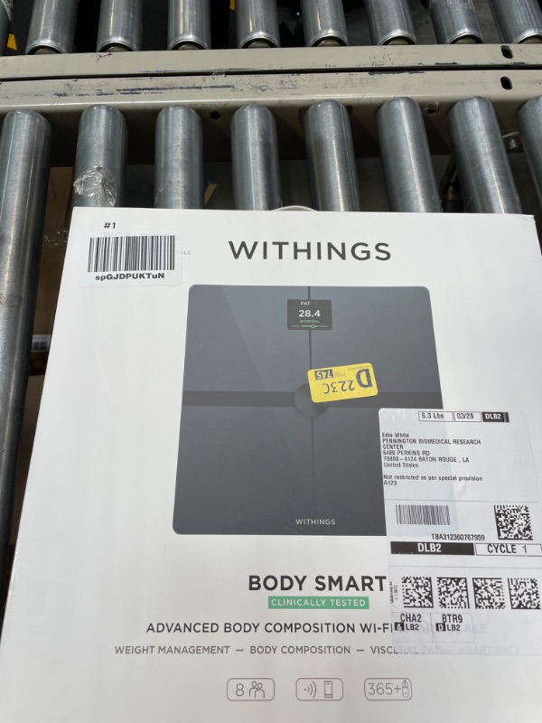 Photo 2 of WITHINGS Body Smart - Accurate Scale for Body Weight and Fat Percentage, Body Composition Wi-Fi and Bluetooth Weight Scale, Baby Weight Scale, Smart Scale Apple Compatible, Bathroom Scale,FSA/HSA Body Smart Black