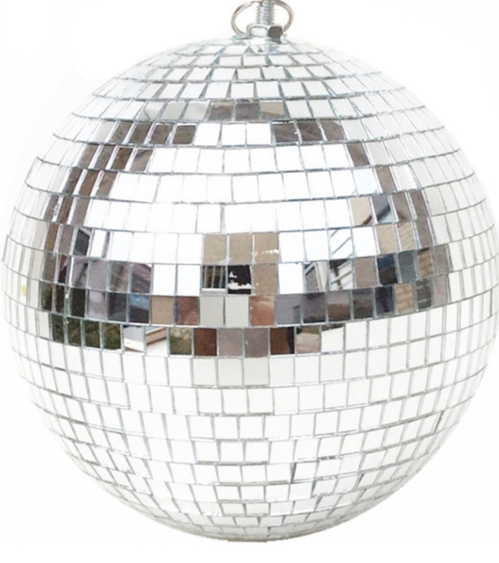Photo 1 of , Mirror Disco Ball 8 Inch Hanging Disco Ball for Party Wedding Holiday Home Decoration, Silv