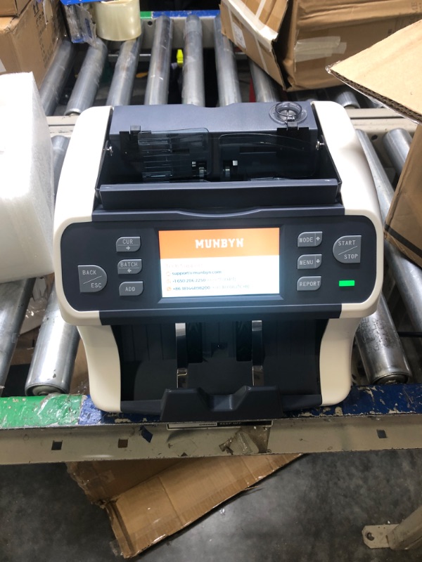 Photo 1 of MUNBYN IMC41 Money Counter Machine Mixed Denomination, Value Counting, Multi Currency Mixed Bill Counter, CIS/UV/IR/MG/MT Detection, USD/Euro/CAD/MXN Cash Counter for Business