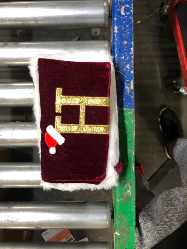 Photo 2 of 20 Inches Monogram Christmas Stockings Wine Red Velvet with White Super Soft Plush Cuff Embroidered Stocking Classic Personalized Stocking Decoration for Family Holiday Season Decor(Letter H)
***stock image similar***