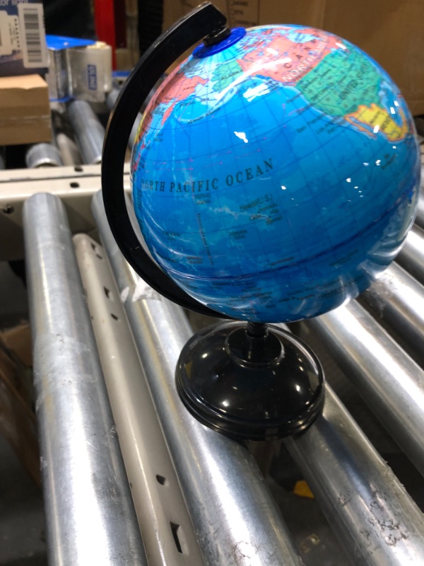Photo 1 of Educational World Globe for Kids Learning - 6 inch Spinning Globes of The World with Stand for Students Learning Geography, World Mova Globe Map Decorative Kids Room Classroom, Desk, Office or Home