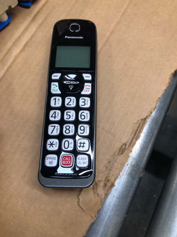 Photo 1 of Panasonic Cordless Phone with Call Block and Answering Machine, Expandable System with 1 Handset - KX-TGD830M (Metallic Black)