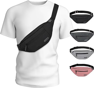 Photo 1 of MAXTOP Large Crossbody Fanny Pack with 4-Zipper Pockets,Gifts for Enjoy Sports Festival Workout Traveling Running Casual Hands-Free Wallets Waist Pack Phone Bag Fits All Phones
