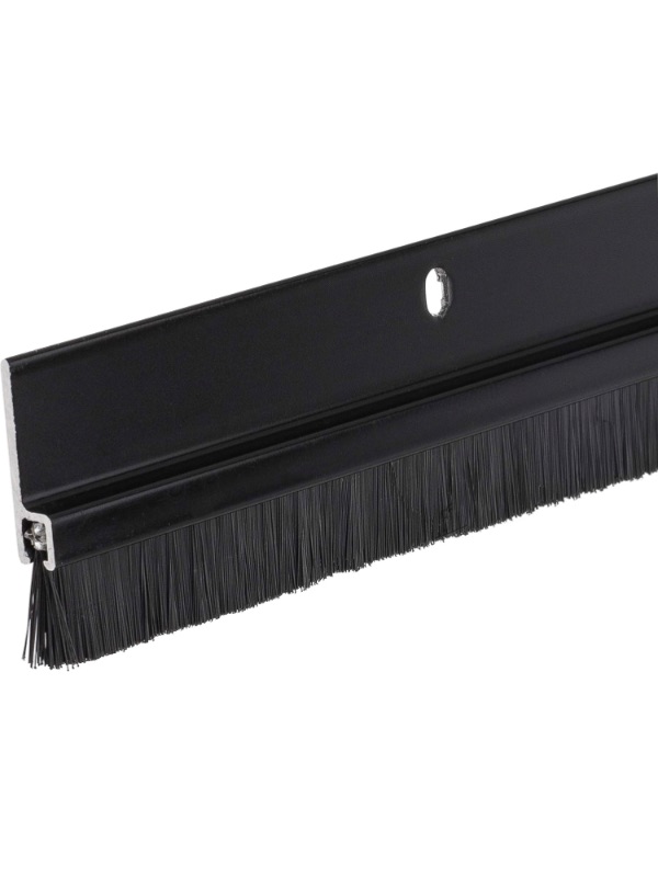 Photo 1 of 39" Black Door Sweep with Brush for Gaps up to 1" Made in USA