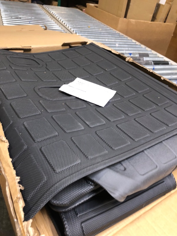 Photo 4 of Thinzyou Floor Mats Compatible with 2020-2024 Hyundai Palisade Trunk Mat Cargo Liner TPE Back Seat Cover Protector 2023 Palisade 7 & 8 Seats Accessories (Trunk Mat with Backrest Mats+Floor Mats)