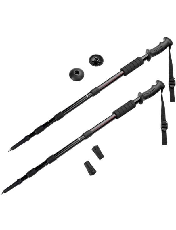 Photo 1 of 43" Shock-Resistant Adjustable Trekking Pole and Hiking Staff by Crown Sporting Goods