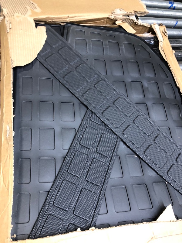 Photo 3 of Floor Mats Compatible with 2018-2023 Chevrolet Traverse Cargo Mat Trunk Liner TPE All Weather Back Seat Cover Protector 8 Seat 2022 Traverse Accessories (Trunk Mat+Backrest Mats+Floor Mats) Fit 8 Seats Trunk Mat+Backrest Mats+Floor Mats