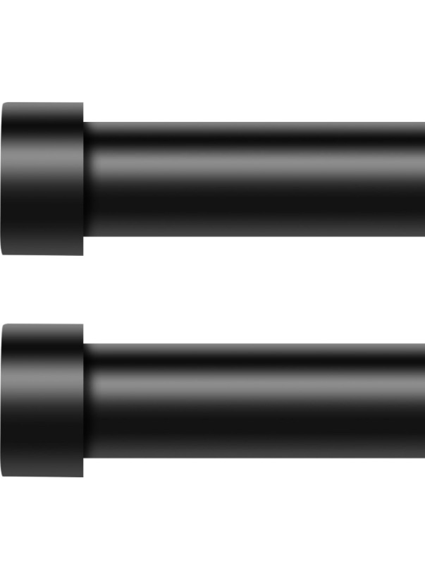 Photo 1 of 2 Pack Curtain Rods for Windows 48 to 84 Inch(4-7 Feet),Black 1'' Diameter Drapery Rods with End Cap Style Design,Modern Adjustable Heavy Duty Curtain Rod,Size:36''-88''